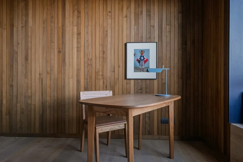 Solid wood writing and executive desks