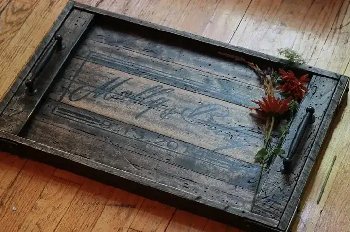 Reclaimed wood armchair