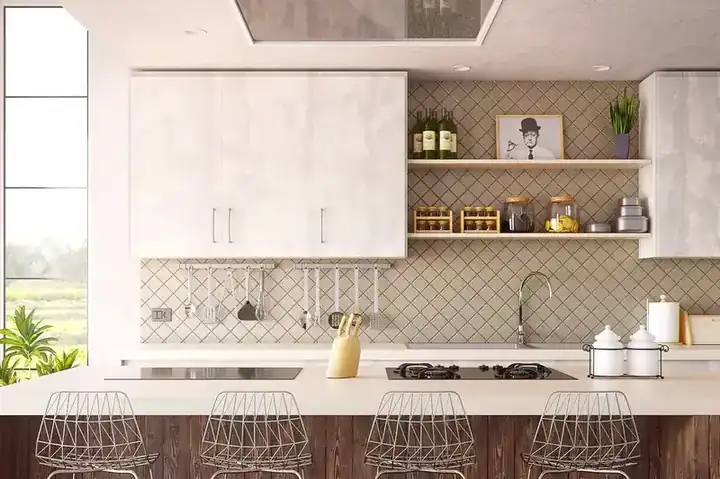 Mango wood bar cabinet