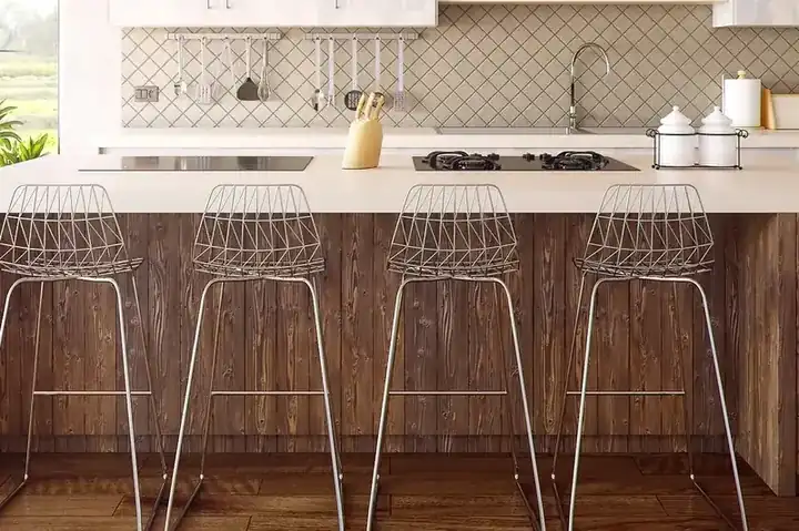 Reclaimed wood bar cabinet