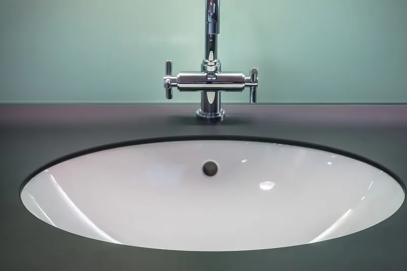 Acacia wood bathroom vanity