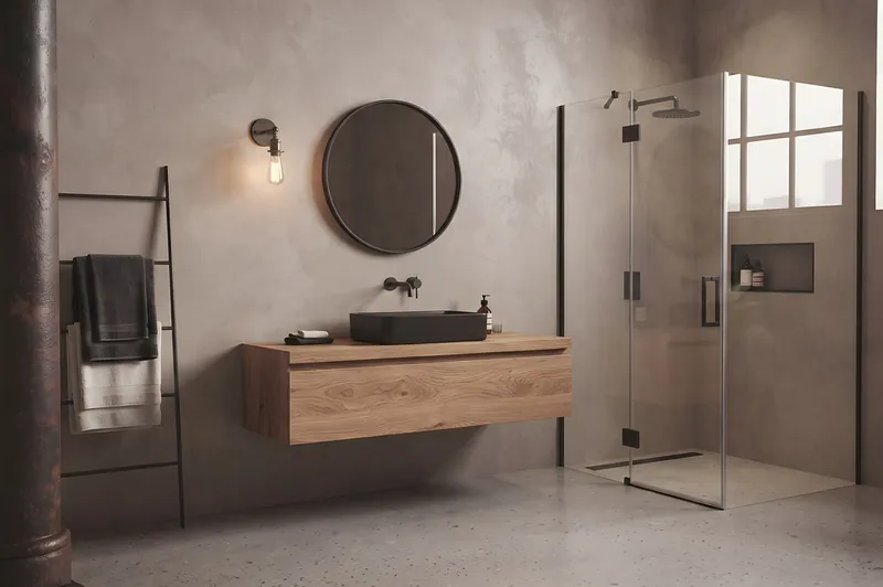 Industrial bathroom vanity