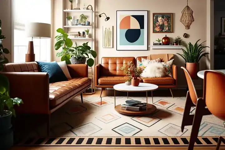 Mid century modern console table