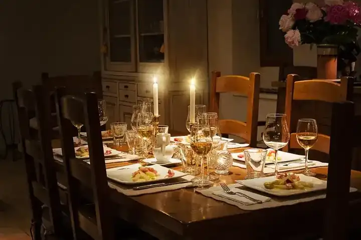 Acacia wood dining table